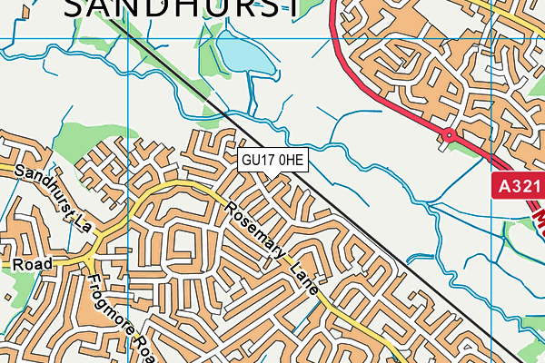 GU17 0HE map - OS VectorMap District (Ordnance Survey)