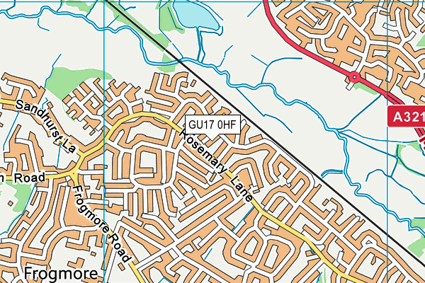 GU17 0HF map - OS VectorMap District (Ordnance Survey)