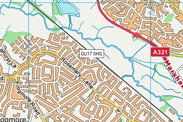 GU17 0HG map - OS VectorMap District (Ordnance Survey)