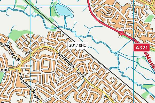 GU17 0HQ map - OS VectorMap District (Ordnance Survey)