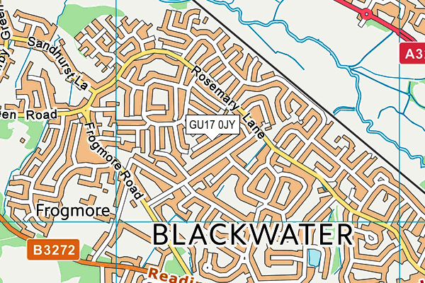 GU17 0JY map - OS VectorMap District (Ordnance Survey)