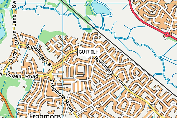 GU17 0LH map - OS VectorMap District (Ordnance Survey)