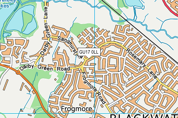 GU17 0LL map - OS VectorMap District (Ordnance Survey)