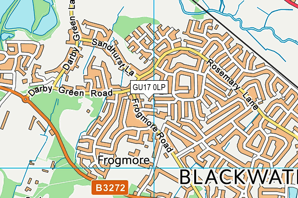 GU17 0LP map - OS VectorMap District (Ordnance Survey)