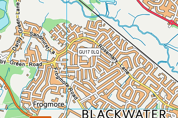 GU17 0LQ map - OS VectorMap District (Ordnance Survey)