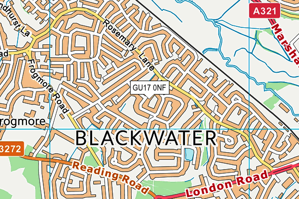 GU17 0NF map - OS VectorMap District (Ordnance Survey)