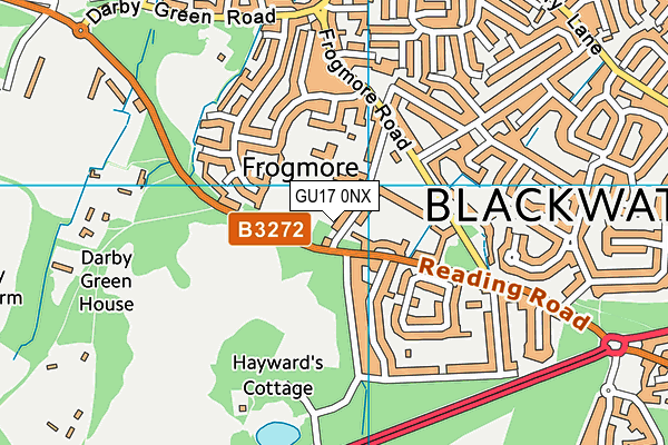 GU17 0NX map - OS VectorMap District (Ordnance Survey)