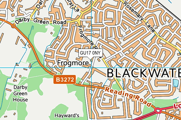 Frogmore Junior School map (GU17 0NY) - OS VectorMap District (Ordnance Survey)