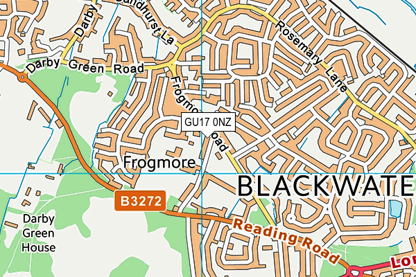 GU17 0NZ map - OS VectorMap District (Ordnance Survey)