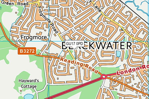 GU17 0PD map - OS VectorMap District (Ordnance Survey)