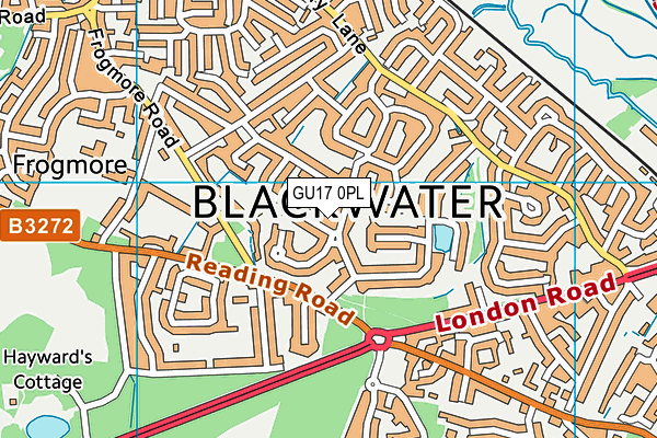 GU17 0PL map - OS VectorMap District (Ordnance Survey)