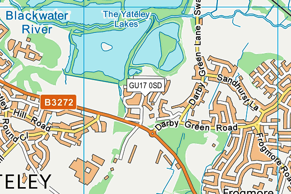 GU17 0SD map - OS VectorMap District (Ordnance Survey)