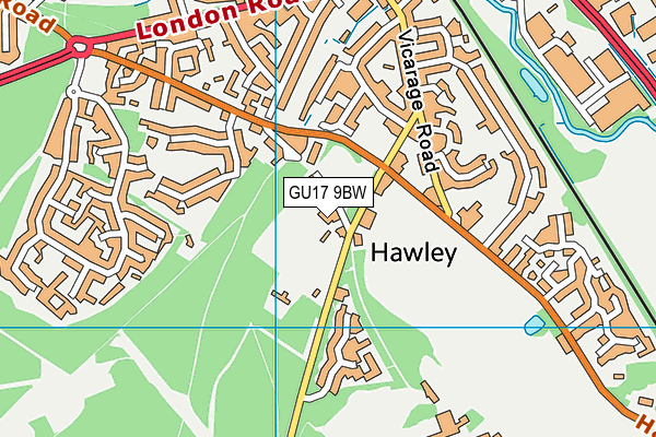 Blackwater & Hawley Leisure Centre map (GU17 9BW) - OS VectorMap District (Ordnance Survey)