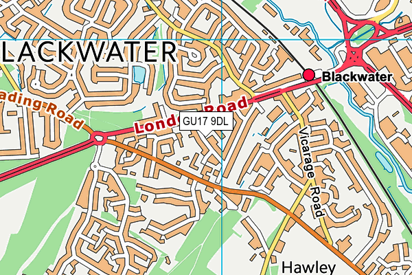 GU17 9DL map - OS VectorMap District (Ordnance Survey)