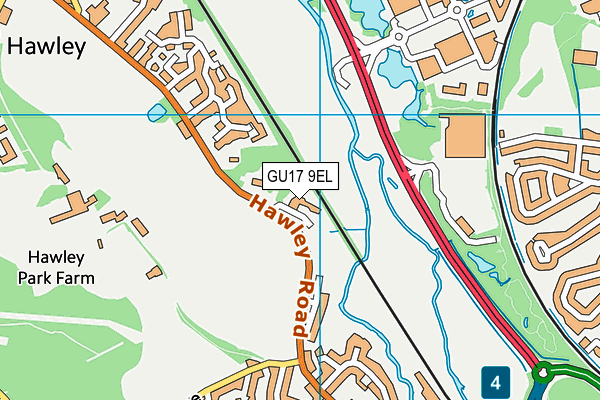 GU17 9EL map - OS VectorMap District (Ordnance Survey)