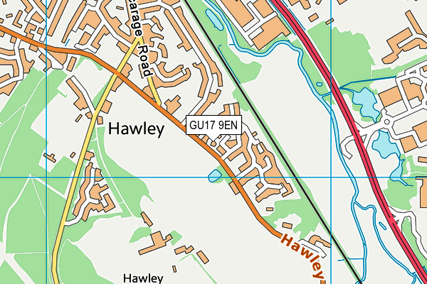 GU17 9EN map - OS VectorMap District (Ordnance Survey)