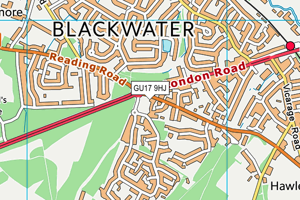 GU17 9HJ map - OS VectorMap District (Ordnance Survey)