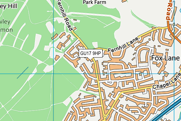 GU17 9HP map - OS VectorMap District (Ordnance Survey)