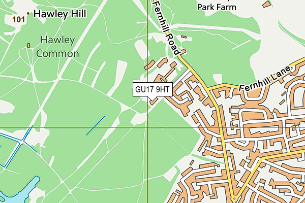 GU17 9HT map - OS VectorMap District (Ordnance Survey)