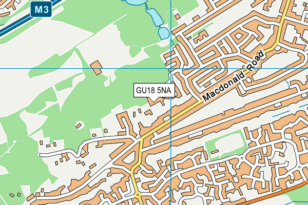 GU18 5NA map - OS VectorMap District (Ordnance Survey)