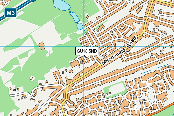 GU18 5ND map - OS VectorMap District (Ordnance Survey)