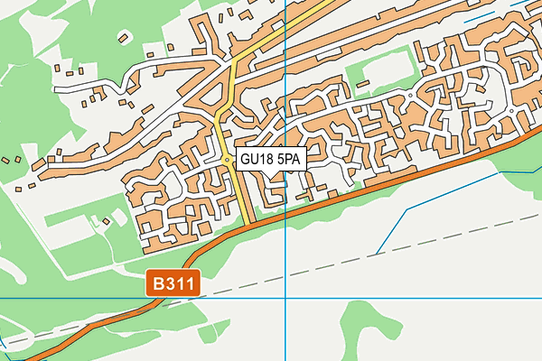 GU18 5PA map - OS VectorMap District (Ordnance Survey)