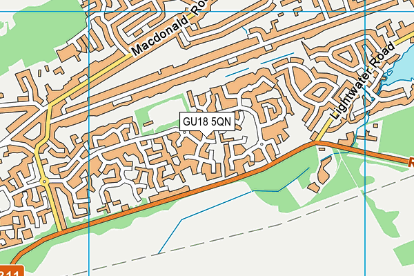 GU18 5QN map - OS VectorMap District (Ordnance Survey)