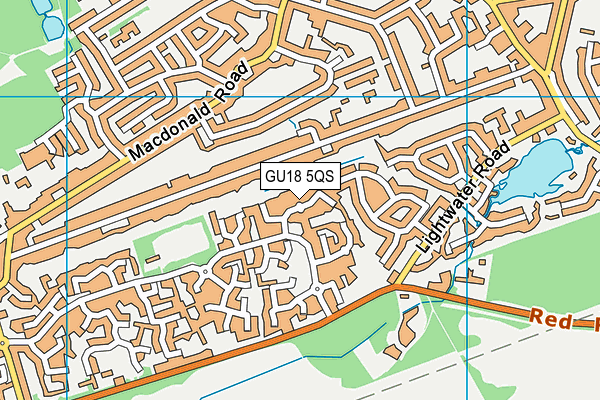 GU18 5QS map - OS VectorMap District (Ordnance Survey)