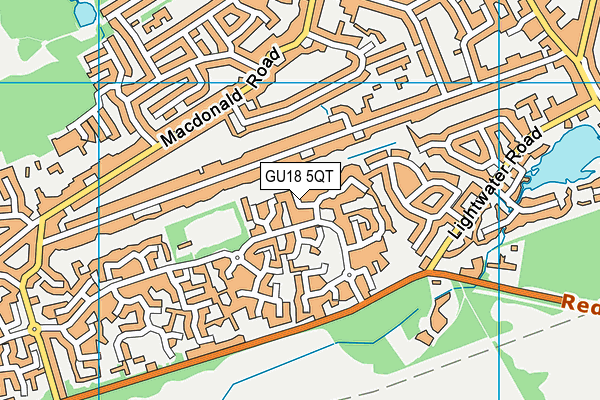 GU18 5QT map - OS VectorMap District (Ordnance Survey)