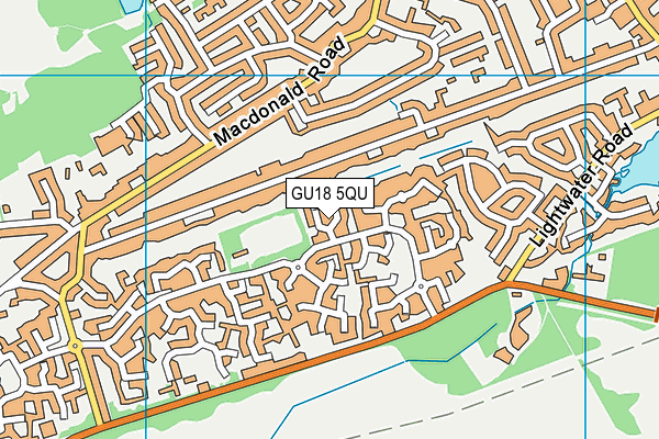 GU18 5QU map - OS VectorMap District (Ordnance Survey)