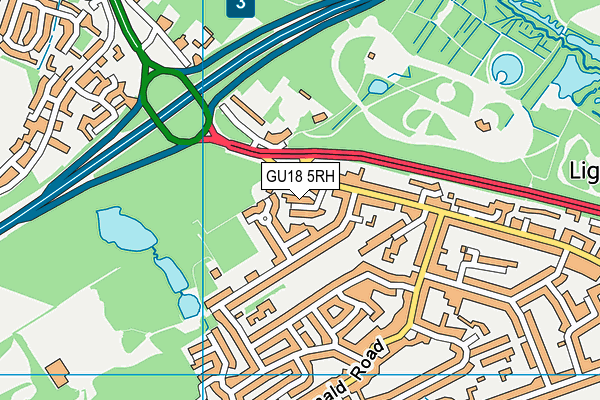 GU18 5RH map - OS VectorMap District (Ordnance Survey)