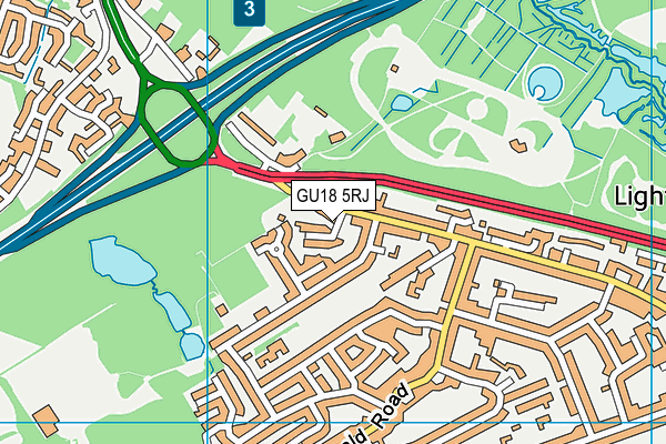 GU18 5RJ map - OS VectorMap District (Ordnance Survey)