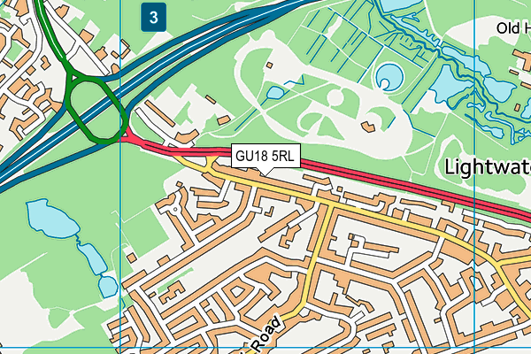 GU18 5RL map - OS VectorMap District (Ordnance Survey)