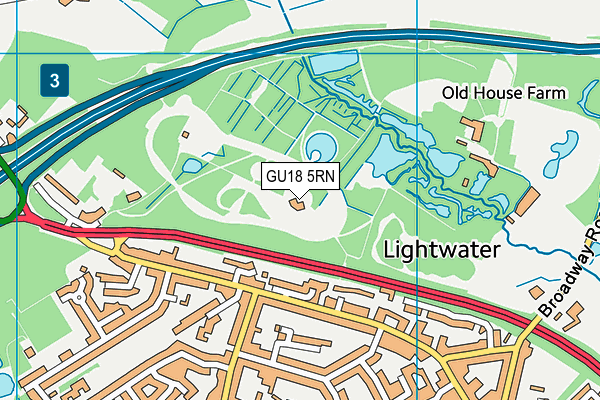 GU18 5RN map - OS VectorMap District (Ordnance Survey)