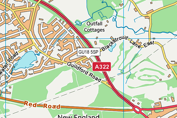 GU18 5SP map - OS VectorMap District (Ordnance Survey)