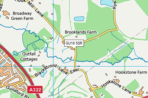 GU18 5SR map - OS VectorMap District (Ordnance Survey)