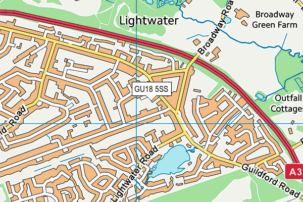 GU18 5SS map - OS VectorMap District (Ordnance Survey)