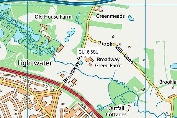 GU18 5SU map - OS VectorMap District (Ordnance Survey)