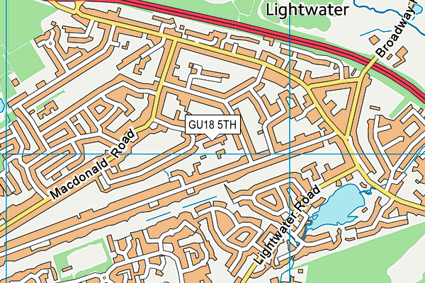 GU18 5TH map - OS VectorMap District (Ordnance Survey)