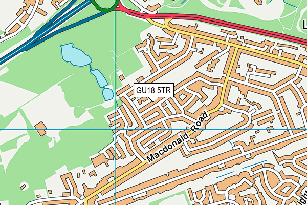 GU18 5TR map - OS VectorMap District (Ordnance Survey)