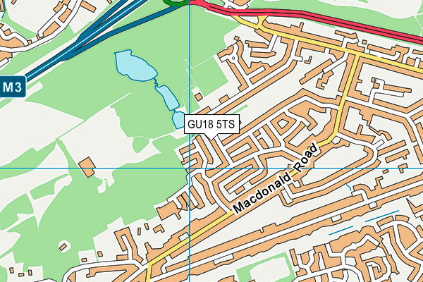 Hammond Junior School map (GU18 5TS) - OS VectorMap District (Ordnance Survey)