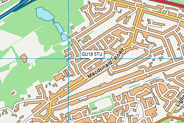 GU18 5TU map - OS VectorMap District (Ordnance Survey)