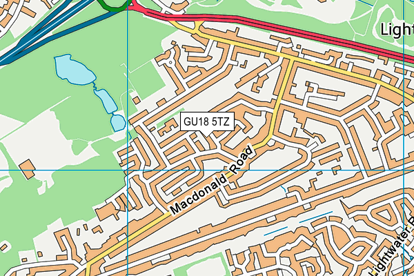 GU18 5TZ map - OS VectorMap District (Ordnance Survey)