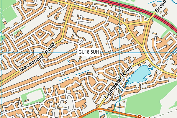 GU18 5UH map - OS VectorMap District (Ordnance Survey)