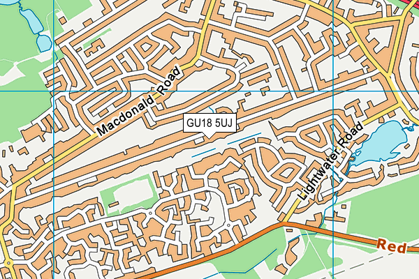 GU18 5UJ map - OS VectorMap District (Ordnance Survey)