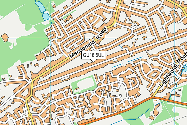 GU18 5UL map - OS VectorMap District (Ordnance Survey)