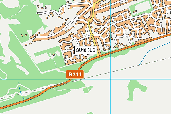 GU18 5US map - OS VectorMap District (Ordnance Survey)