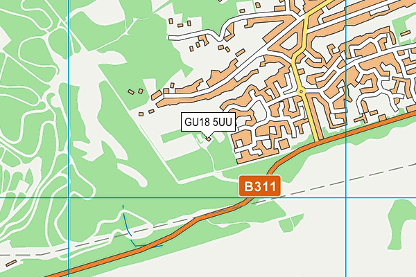 GU18 5UU map - OS VectorMap District (Ordnance Survey)
