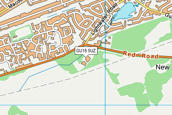 GU18 5UZ map - OS VectorMap District (Ordnance Survey)
