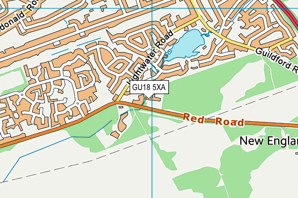 GU18 5XA map - OS VectorMap District (Ordnance Survey)